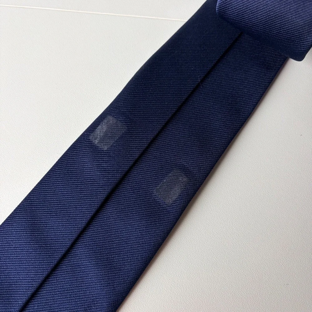 Vintage Disney Mickey Mouse Navy Blue Embroidered Silk Blend Necktie Made in USA